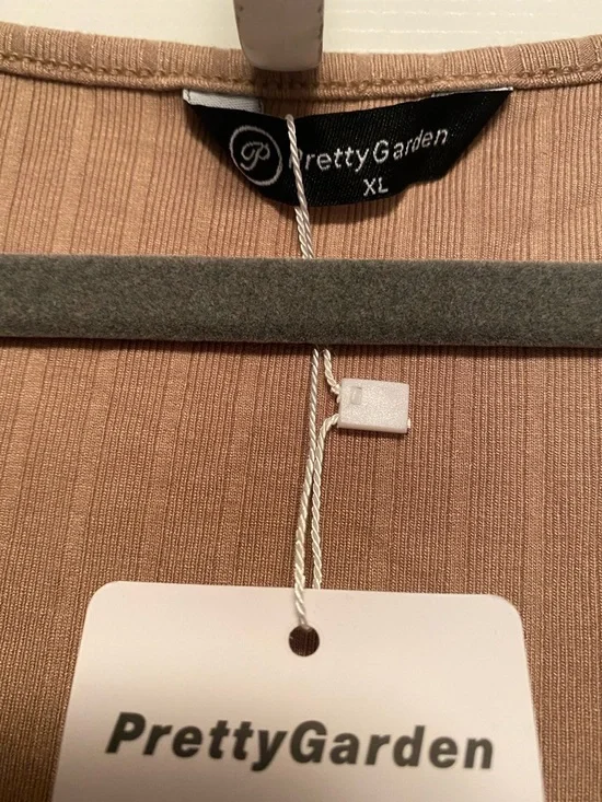 Pretty Garden Everyday Scoop Neck Maxi Dress in Tan…size XL - Picture 4 of 5